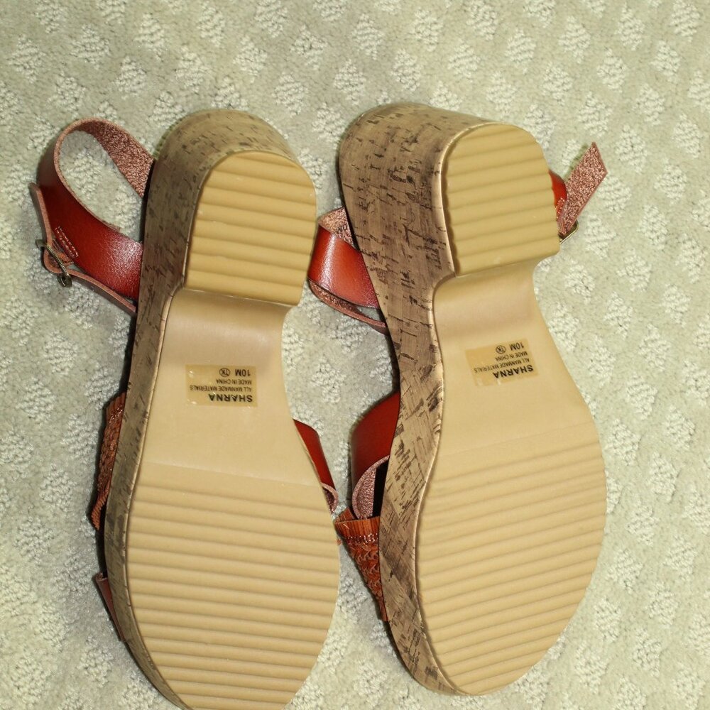 NWOT Jellypop Sharna Size 10M Brown Cork Heel - Picture 5 of 6